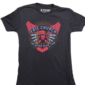 Eric Church The Gather Again Tour 2021 2022 Concert T-Shirt Black Small Eagle